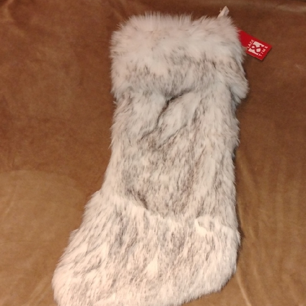 Elegant Faux Fur Holiday Stocking